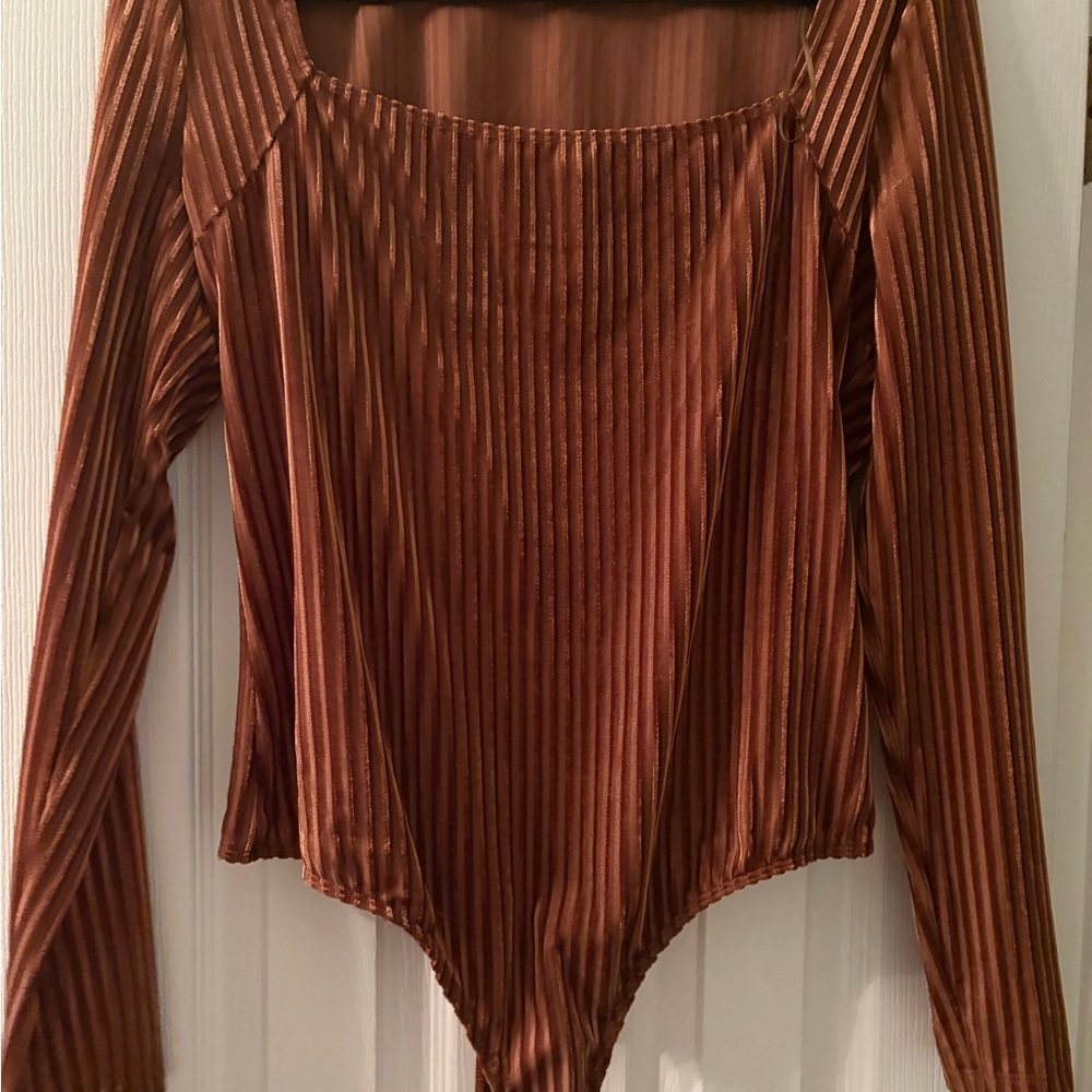 Sophie Rue Copper Ribbed Bodysuit - Picture 4 of 7